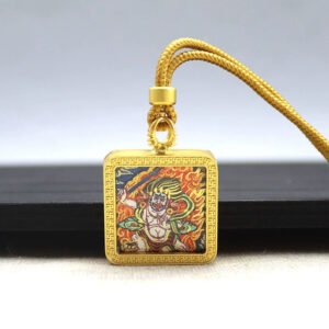 acala fudo myo o mini square gold tibetan thangka pendant sacred protection amulet gold leaf decorated 9 19.jpg