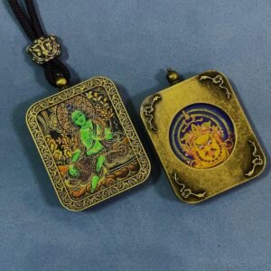 Necklaces green tara handmade tibetan thangka amulet pendant antique bronze 1 24 2.jpg