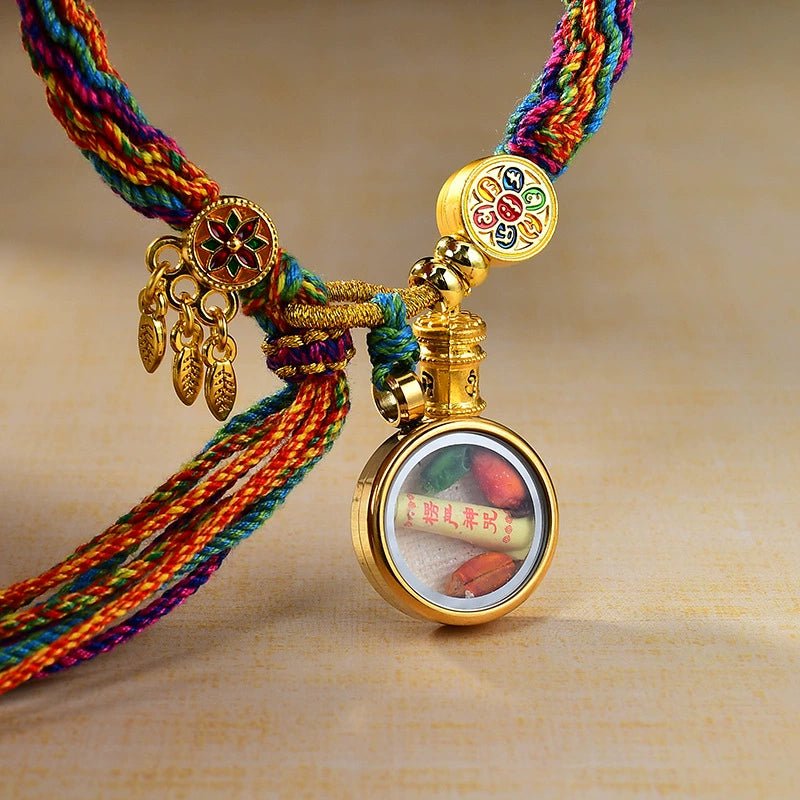 amitabha buddha (eye of wisdom) handwoven tibetan thangka blessing bracelet amitabha buddha (eye of wisdom) handwoven tibetan thangka blessing bracelet