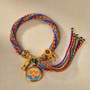 manjushri bodhisattva eye of wisdom handwoven tibetan thangka blessing bracelet7 41.jpg