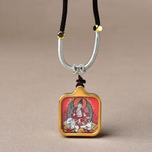 samantabhadra bodhisattva mini gold tone titanium thangka pendant6 4.jpg