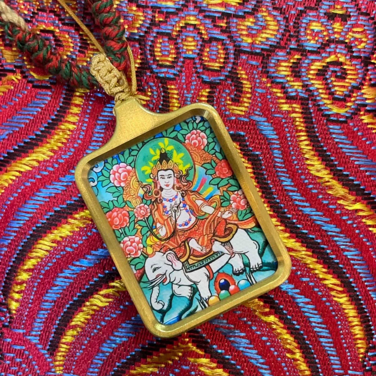 samantabhadra bodhisattva solid brass tibetan thangka pendant with handwoven cord3 13.jpg