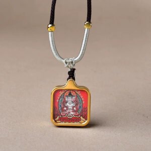 vairocana buddha mini gold tone titanium thangka pendant6 6.jpg