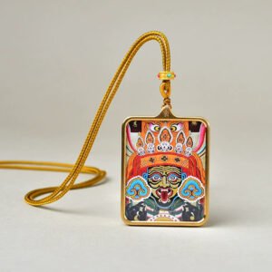 zakhi lhamo classic luxury gold tone titanium thangka amulet pendant gold leaf decorated 5 6.jpg