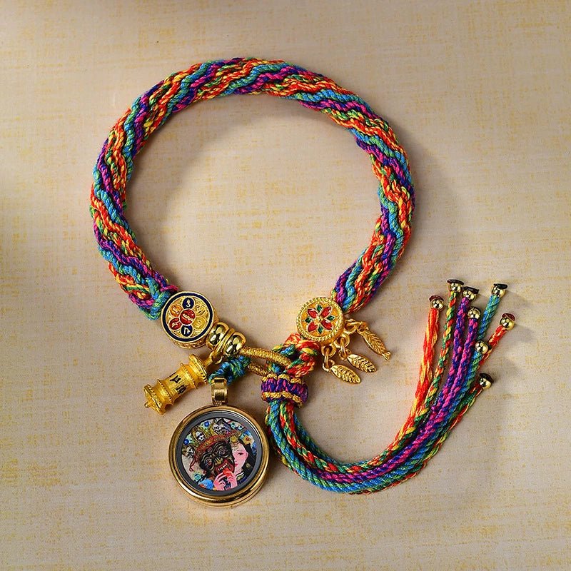 zashi lhamo (past and present life) handwoven tibetan thangka blessing bracelet zashi lhamo (past and present life) handwoven tibetan thangka blessing bracelet