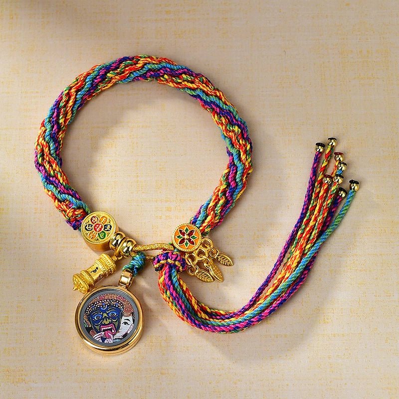 zashi lhamo (past and present life) handwoven tibetan thangka blessing bracelet zashi lhamo (past and present life) handwoven tibetan thangka blessing bracelet